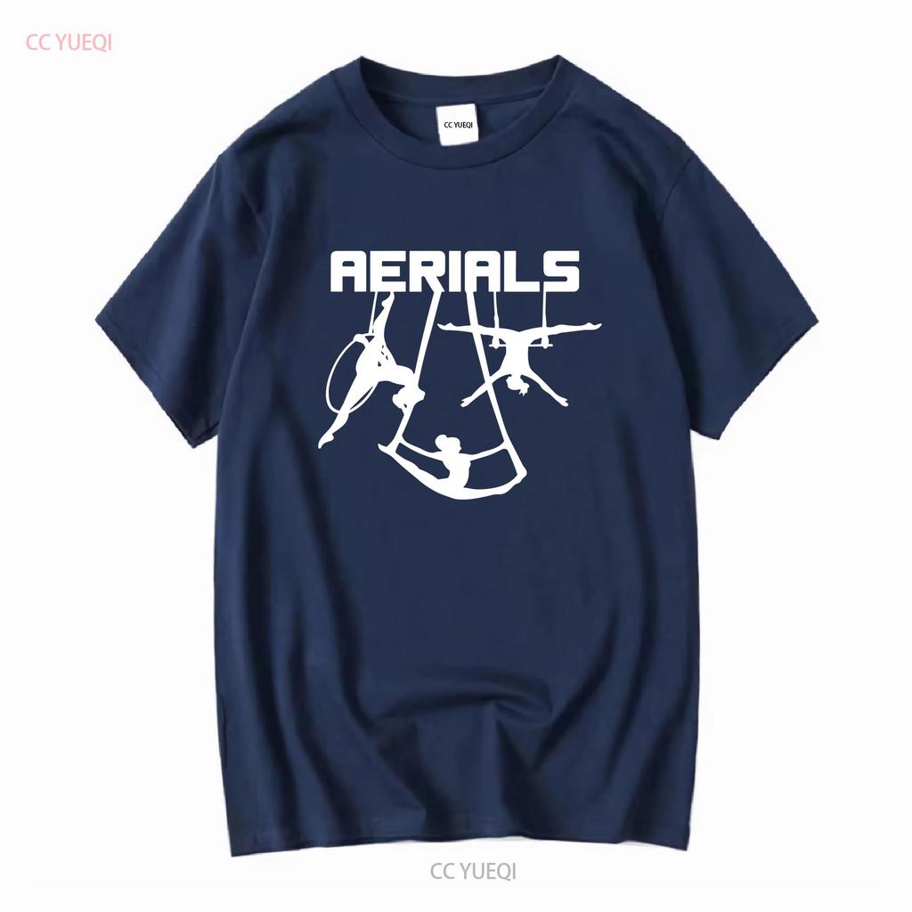 Aerials Aerialist Circus Arts Yoga T Shirt Lyra Silks and Trapeze long or short sleeves vintage Washed Breathable