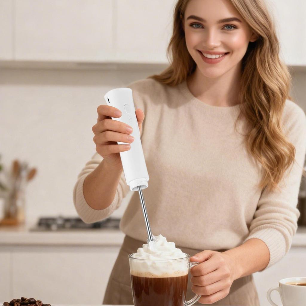 Aufschäumerstab Wiederaufladbarer Getränkemixer Kaffeebereiter Für Zuhause Café Morgen Wochenende Brunch Abendessen Party Feiertagszusammenkunft