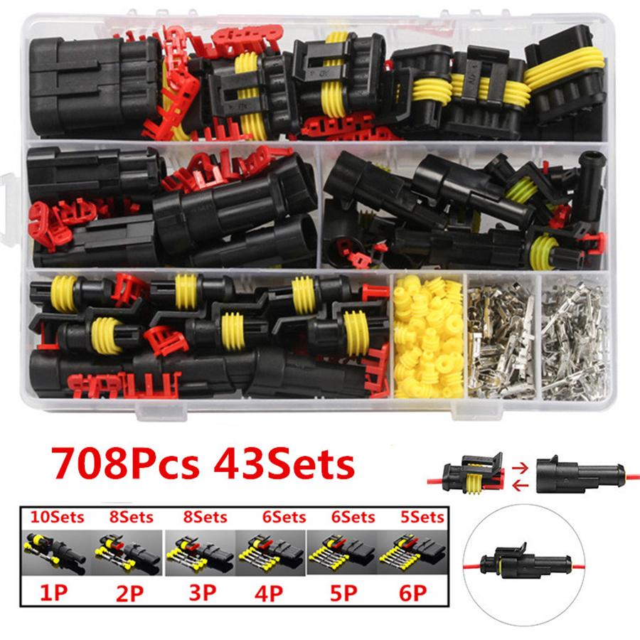 708X Waterproof Sealed Electrical Wire Connector Plug Kit 12A For Car Truck Boat