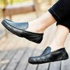 Herbstschuhe für Herren Leder Freizeitschuhe Luxus Italienische Herren Slipper Mokassins Atmungsaktiv Schwarz Vielseitige Fahrschuhe