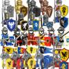 MOC Mittelalterliche Bausteine Zubehör Burgen Gotische Ritter Drache Löwe Krieger Pferd Helme Schilde Rüstungen Äxte Steine Spielzeug