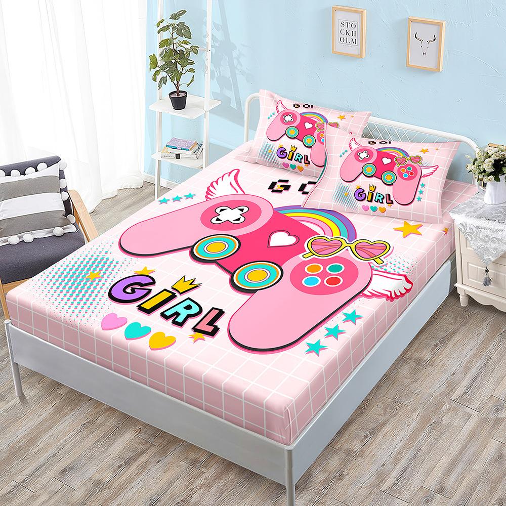 Dazzling Black Gamepad Three-Piece Mattress Kit, Mattress Cover, Mattress Protective Cover