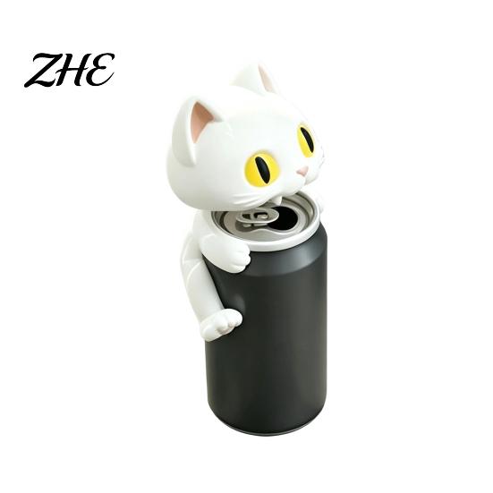 3D Printed Can Topper Reusable Animal Soda Lids for 375ml Standard Cans, Frog Dinosaur Lid Cover Shark Beverage Toppers Dust Protection And