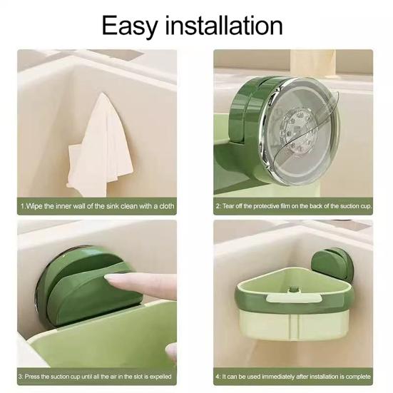 Sink Strainer Basket Food Waste Collector Easy to Install Push-Type Automatic Dump Kitchen Hanging Sink Drain Basket