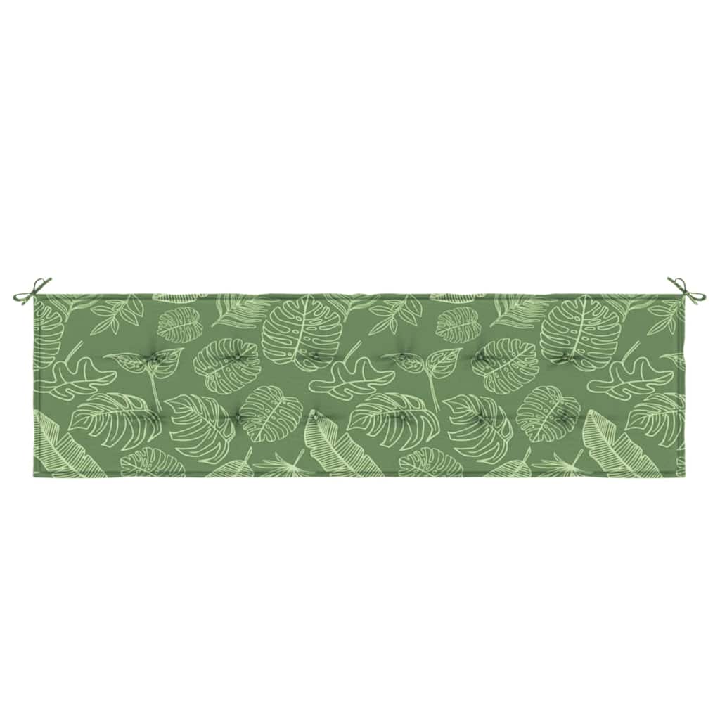 Bench Cushion Leaf Design 150 X 50 X 3 Cm Oxford Fabric