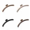 Large Thin Shark Clip Solid Color Geometric Hair Claw Temperament Matte Claw Clip  Girls