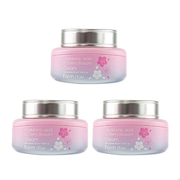 FarmStay Hyaluronsäure- und Kirschblüten-Toner 150 ml, Emulsion 120 ml, Serum 35 ml, Creme 55 ml  (15 Optionen)