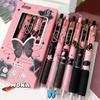 6Pcs Butterfly Gel Pen 0.5MM Tip Quick Dry Ergonomic Grip Retractable Gel Pen Office Supplies for Writing Journaling