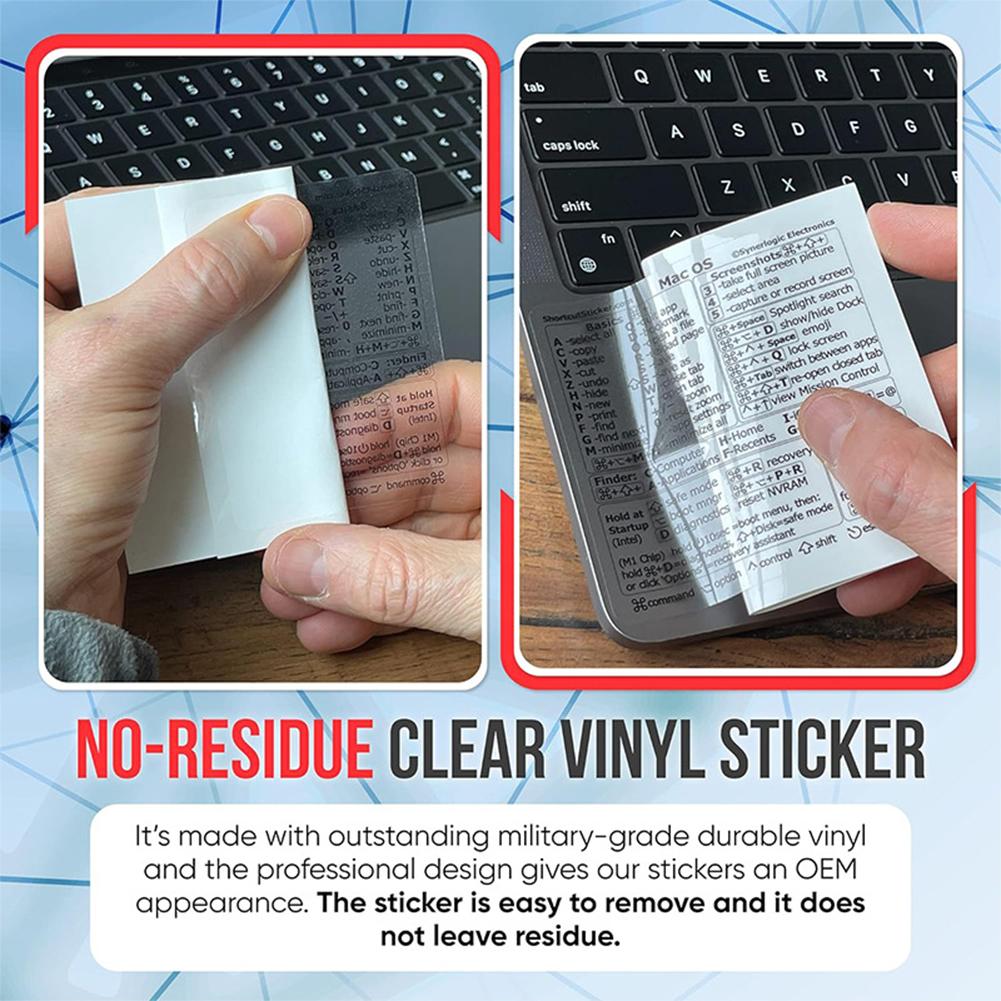 Shortcuts Sticker for Apple Mac OS System Shortcut Key Sticker for 13-16" MacBook Pro 13 /Air 13 Windows Palm Rest