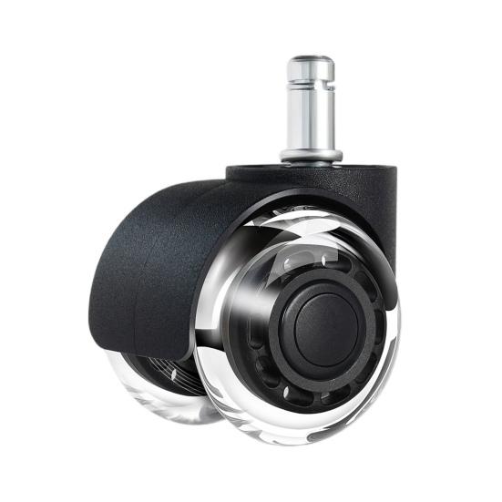 Office Chair Caster Wheel Strong Load-bearing Smooth Quiet Hassle-Free Rolling Universal Fit Heavy-Duty Chair Caster