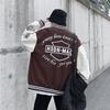 Teen Casual Jacke Herren Frühling und Winter Spleißen Herbst Baseball Jersey Herren Herbst Kleidung Alphabet Druck Clip