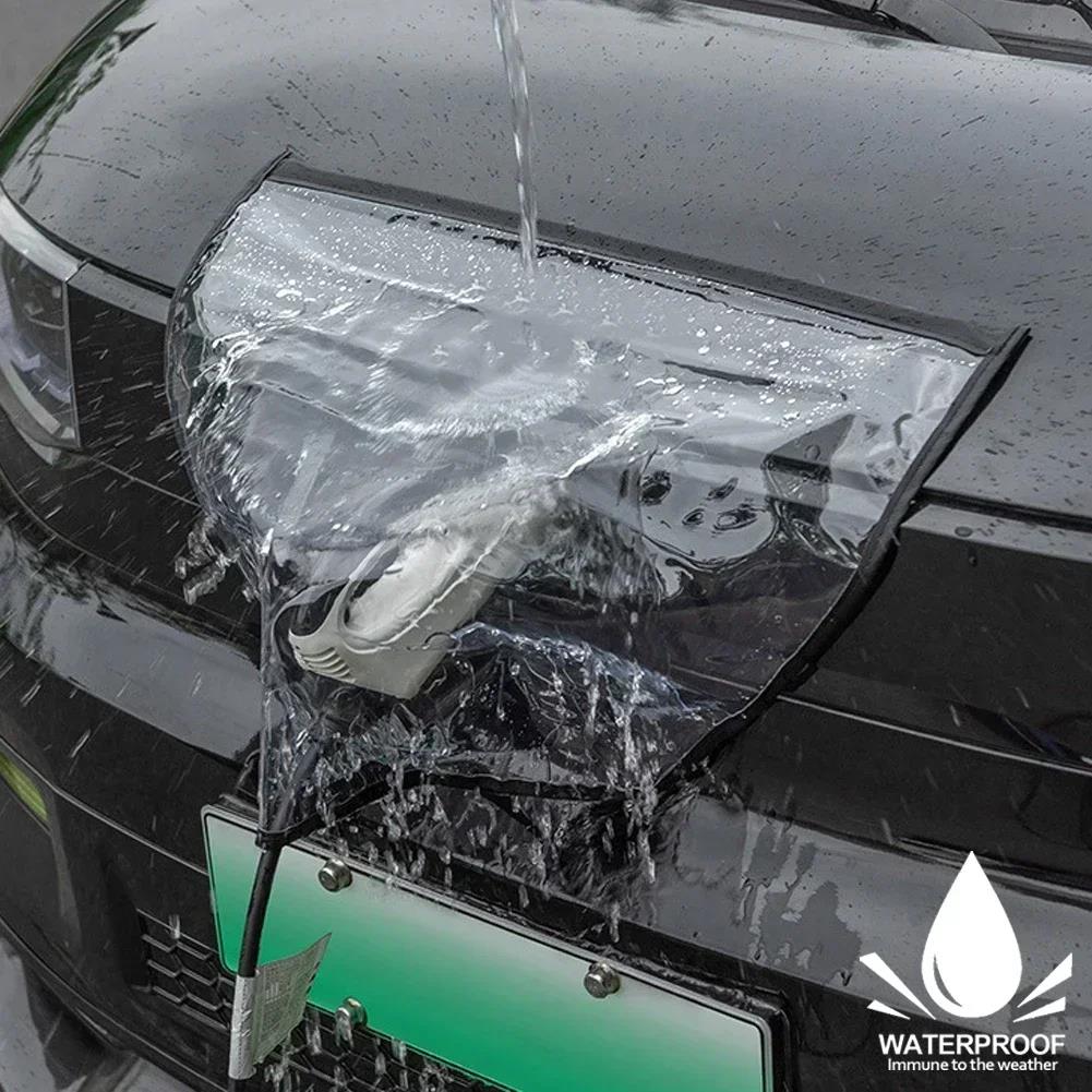 Waterproof Dustproof EV Charging Port Cover, Universal Fit for All Tesla/Nissan/Ford EV & PHEV, Anti-Snow Rain Ice Protection