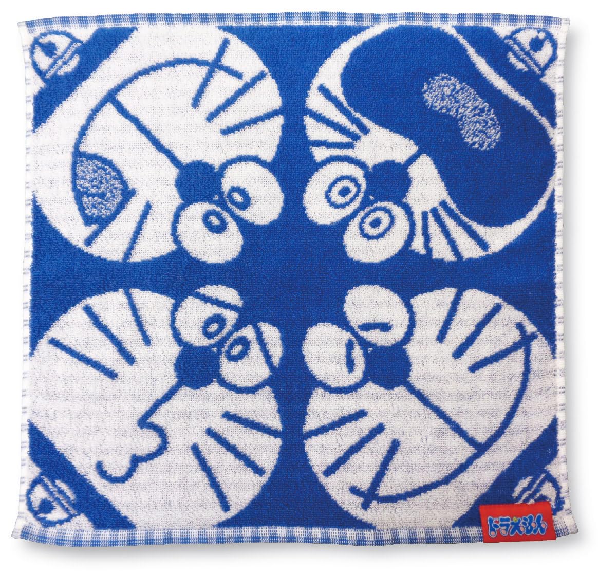 Kusubashi Mon Ori Doraemon Gingham Jacquard Guest Towel [A-90338-51-B]