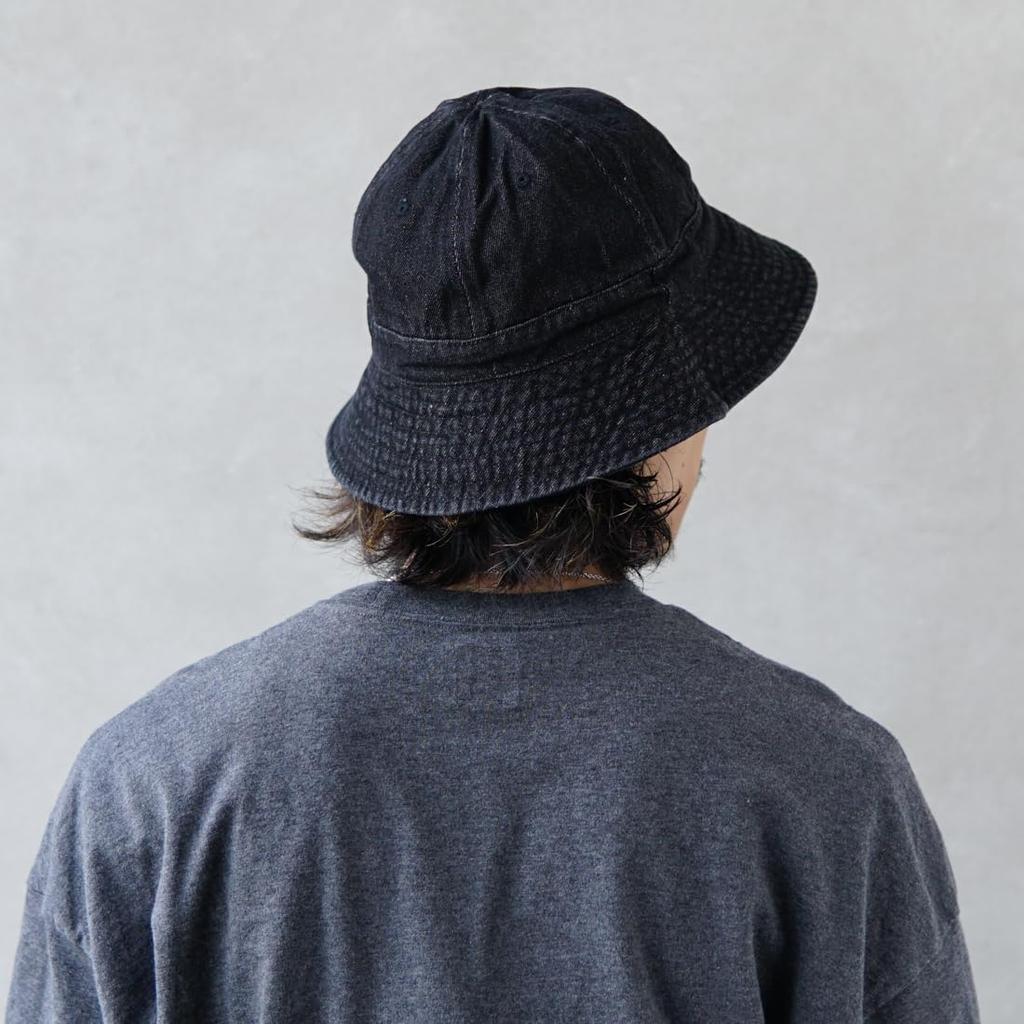 Denim Metro Hat Hat Bucket Hat Casual Outdoor [PENNANT BANNERS] Herren [Blau/Größe 58cm] (PB073)