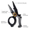 Fishing Activities Aluminum Alloy Fishing Split Ring Pliers Fishing Multitool Shear Protable Lightweight Rust-Proof Hook Remover