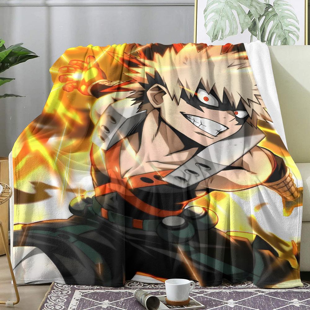 My Hero A-Academia Anime Throw Soft Flannel Throw Summer AC Blanket Lightweight Cool Nap Blanket for Sofa Bed Couch Travel