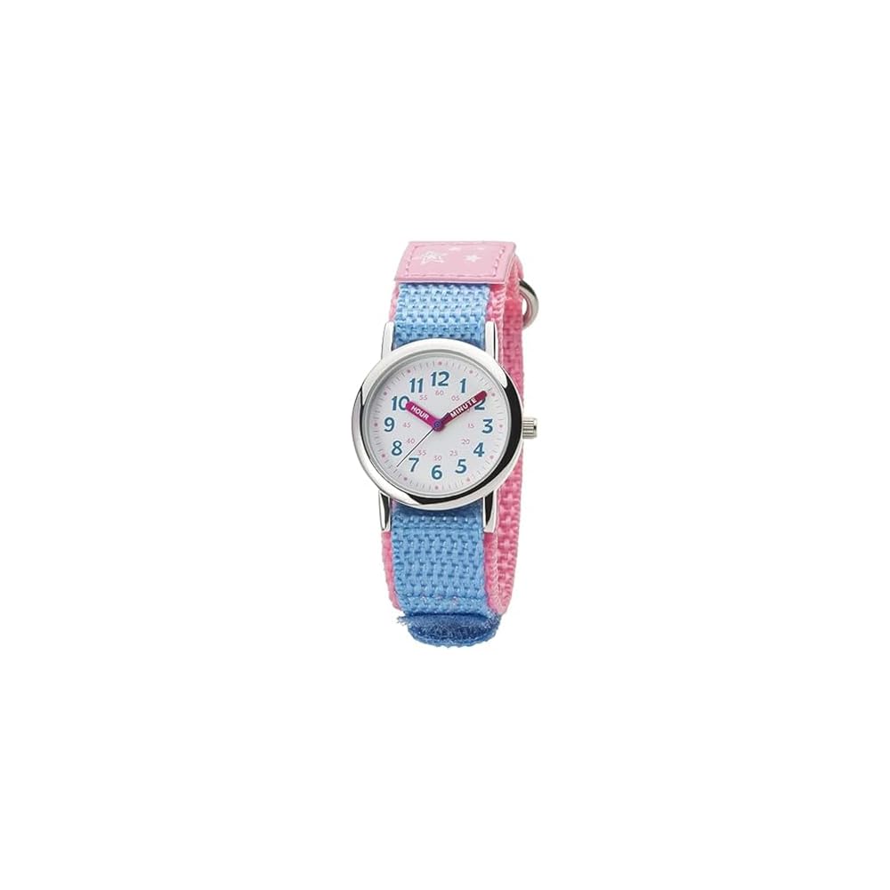 Crepha Kids Analog Watch Waterproof Nylon Strap Pink