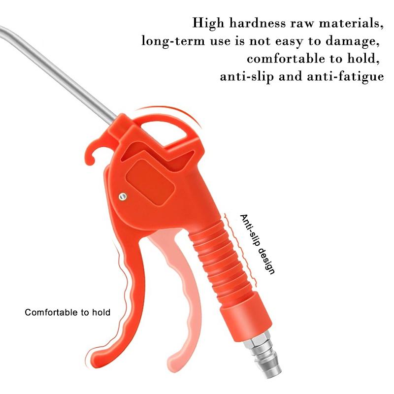 High Pressure Dust Blowing Gun Pneumatic Hardware Tool Dust Removal Gun Blowing Air Soot Blowing Gun Air Pump Extended Nozzles