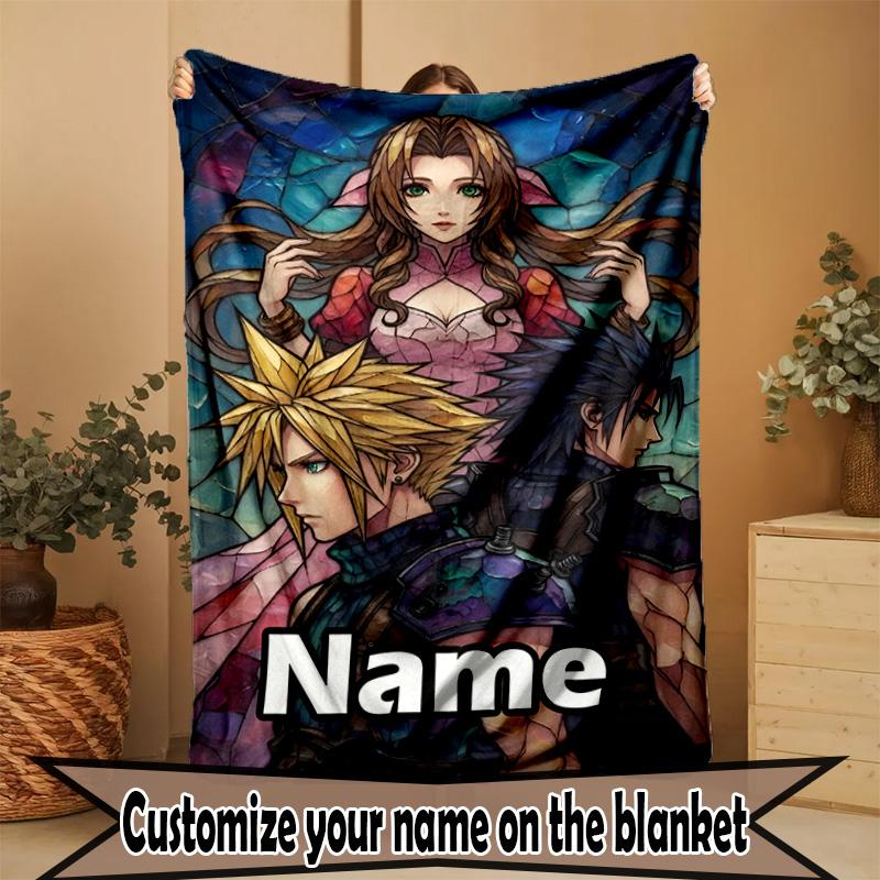 Custom Name Personalized Final Fantasy Print Blanket, Home Decor, Bedroom, Sofa, Camping, Couch, Gifts for Birthday ChristmasEnthusiasts