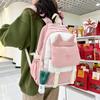 Three-piece Backpack Set Cat Ears Female Large Capacity School Bag Student Backpack