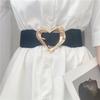 Pu Womens Elegant Wide Waist Belt With Unique Heart Buckle For Fashionable Styles Dress
