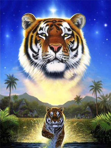 Peinture de diamant complète 5d à faire soi-même, broderie d'animaux, perceuses carrées et rondes, forêt, clair de lune, loup, mosaïque, décoration de meubles, cadeau de loisirs