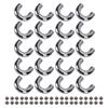 Zestaw 20 szt. Złącza do Mostka Łukowego Klamry Pierścień Kształcie U Złącza Paska Łańcuchowego Stop Cynku Żelazo do Toreb