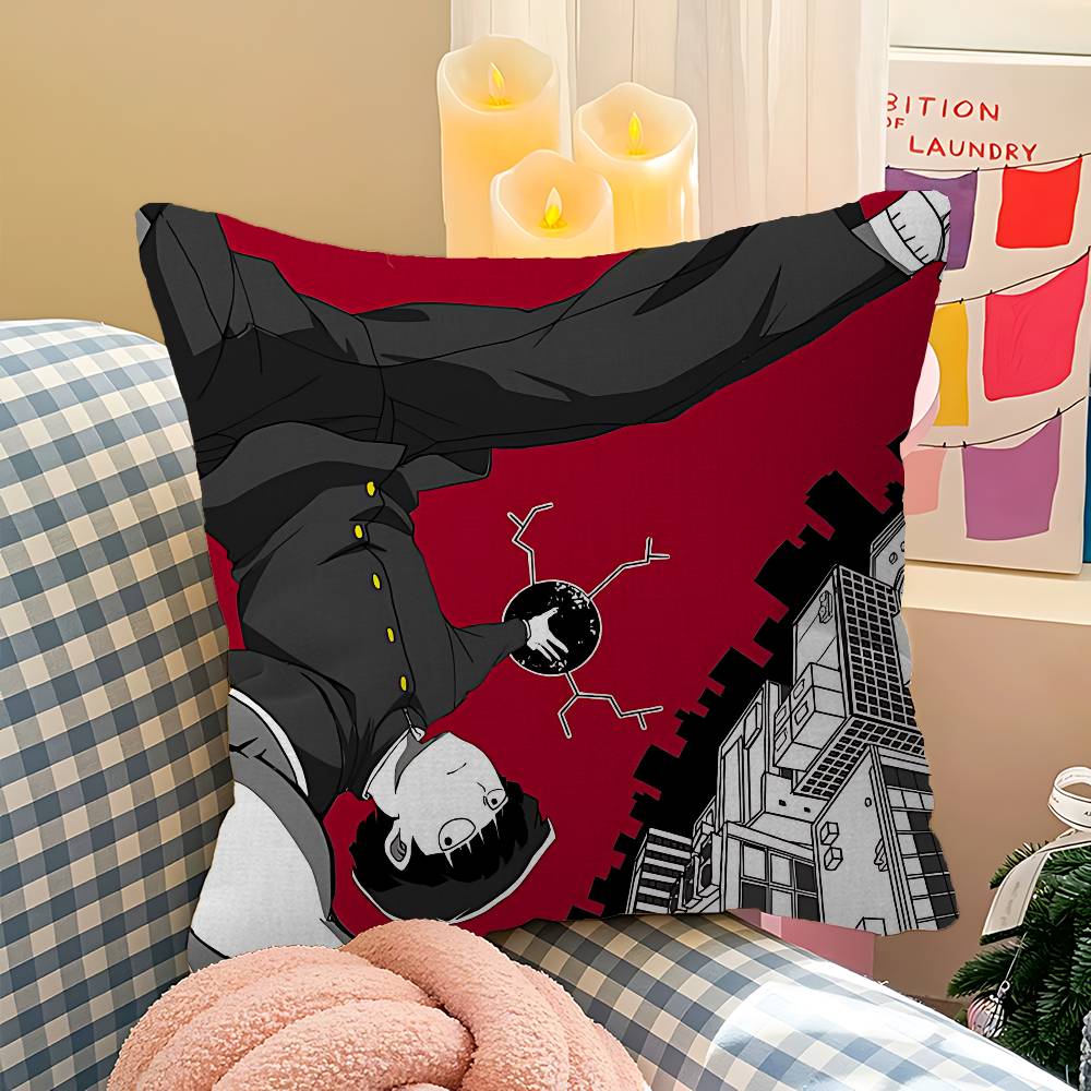Japan Anime Mob Psycho 100 Personalized Pillow Dust Cover Bedroom Kids Party Decoration Pillowcase Birthday Children Gift