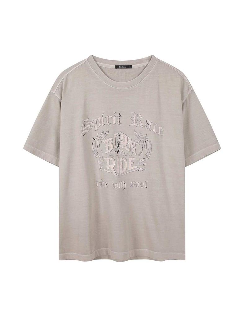 BUCKAROO Men'S Loose Fit Vintage Artwork T-Shirt Light Beige