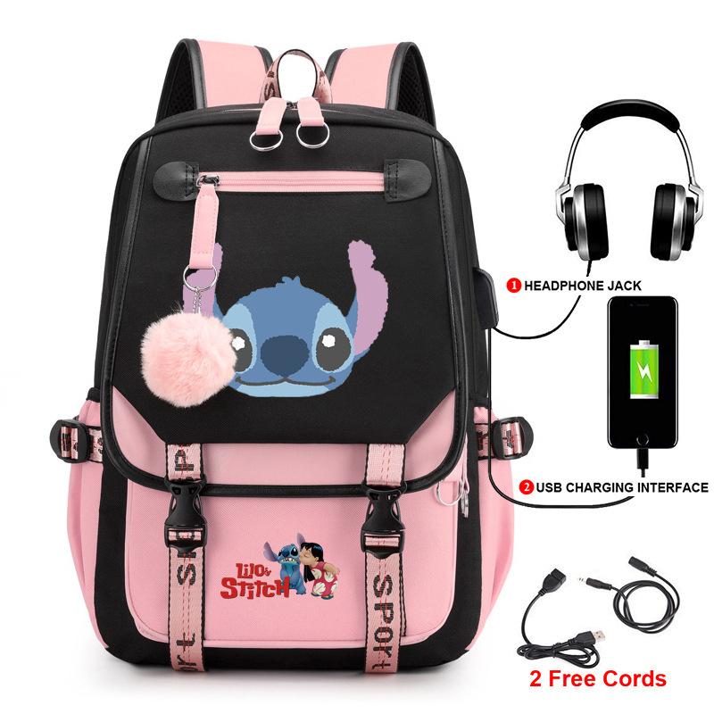Backpack Student School Bag Fashion Backpack Usb Computer Bag Large Capacity Burden Reduction School Bag