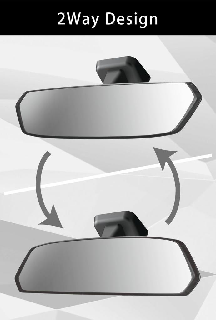 CARMATE Car Rearview Carbon DZ563 Mirror, CF-8 Fiber, 3000SR, 2.3x Visibility, 300mm, Chrome,