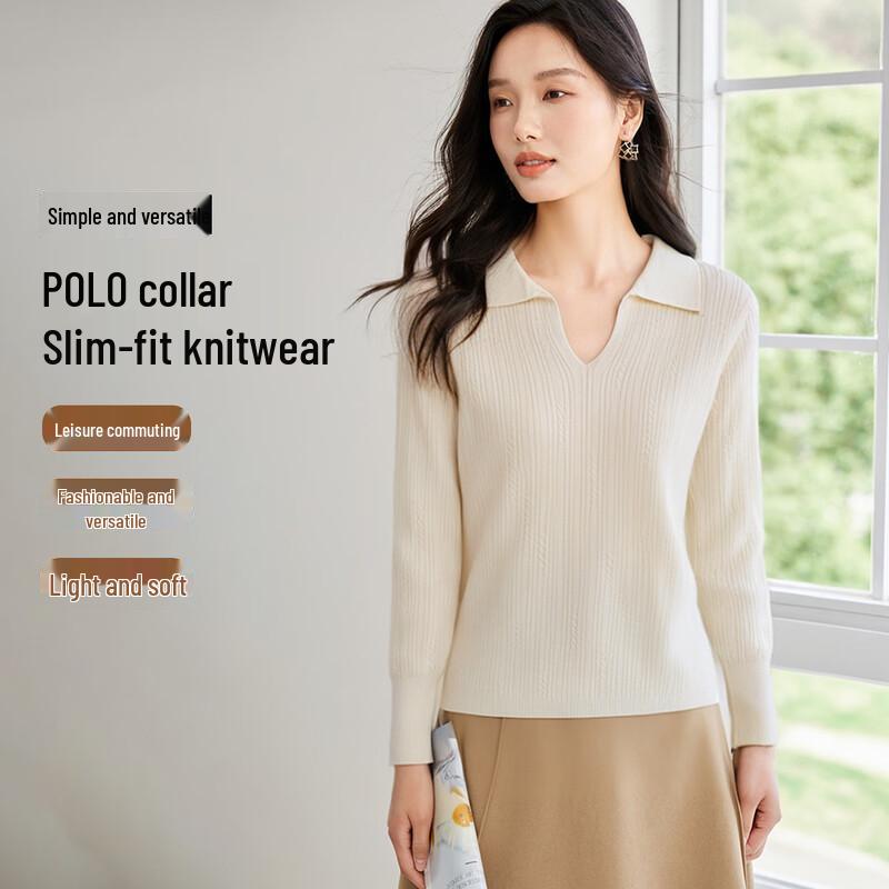 Women's V-Neck Long Sleeve Knit Top