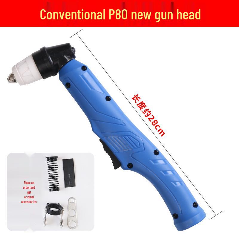 Głowica palnika plazmowego P80: LGK80/100/120, Rękojeść prosta, Kółko prowadzące, Klucz w zestawie