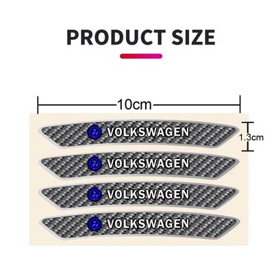 For VW Volkswagen Jetta MK5 Golf 4PCS Carbon Fibre Car Badge Emblem Wheels Rims Stickers Decal For Volkswagen VW Touran Beetle G
