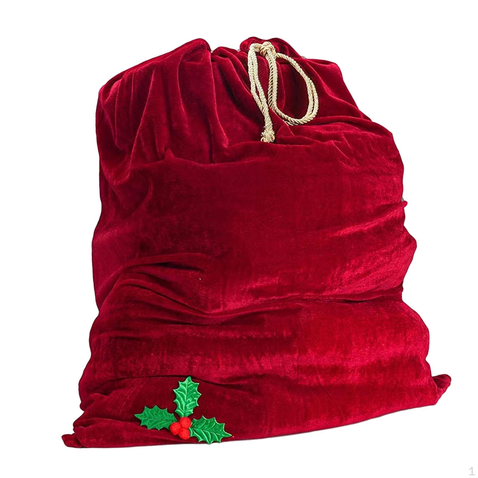 Рождественский мешок на завязках для подарков от Деда Мороза