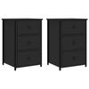 VidaXL Tables de chevet 2 pcs noir 40x36x60 cm bois d’ingénierie 825994