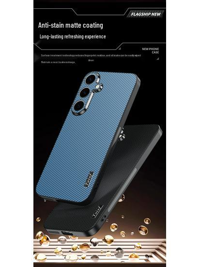 Samsung S25 Ultra Matné pouzdro z uhlíkových vláken s ochranou proti pádu pro objektiv S24 FE