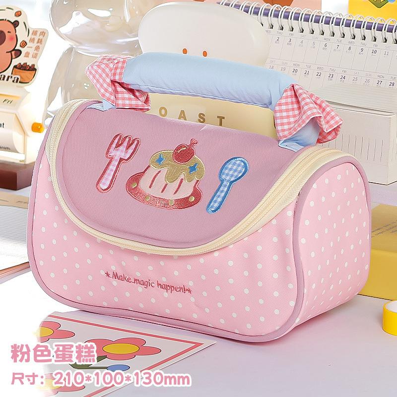 Portable Dopamine Color Pencil Case Multi-functional Large-capacity Stationery Pouch Pen Bag School Supplies