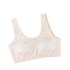 Girls' Teenage Training Bandeau: Thin Chest Pads, Wide Shoulder Straps, Anti-Nipple Show, Fixed Cup, Backless Design.