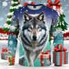 Fashion Wolf Graphic T Shirts Harajuku Animal 3D Printed Long Sleeve T Shirt For Men Clothes Spring And Autumn Unisex Streetwear