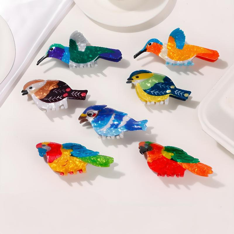 1 Stück PVC Niedlicher Vogel Greifclip Bunter Haarnadel Hai Clip Haare Damen Zubehör Mädchen Haarkralle
