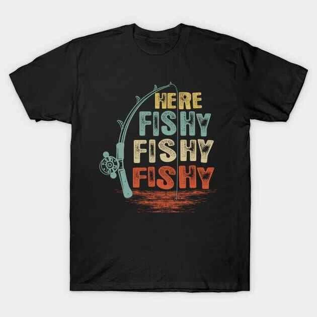 Here Fishy Fishy Fishy Shirt Made in Australia T-Shirt S