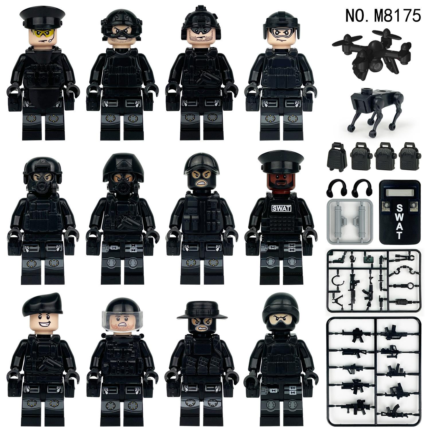 High-Quality 8175 High-Quality Swat Cross-Border High-Quality Children High-Quality Assembled High-Quality Small High-Quality Particles High-Quality