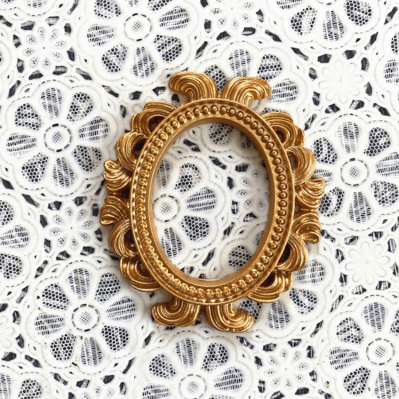 

Европейский викторианский стиль ретро смола мини ангел овальная маленькая фоторамка аксессуар позиционирование рамка серьги ожерелье F