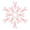 100pcs Awareness Enamel Lapel Pin Ribbon Brooch Breast Cancers Health Care Public Welfare Badges Jewelry Accessories