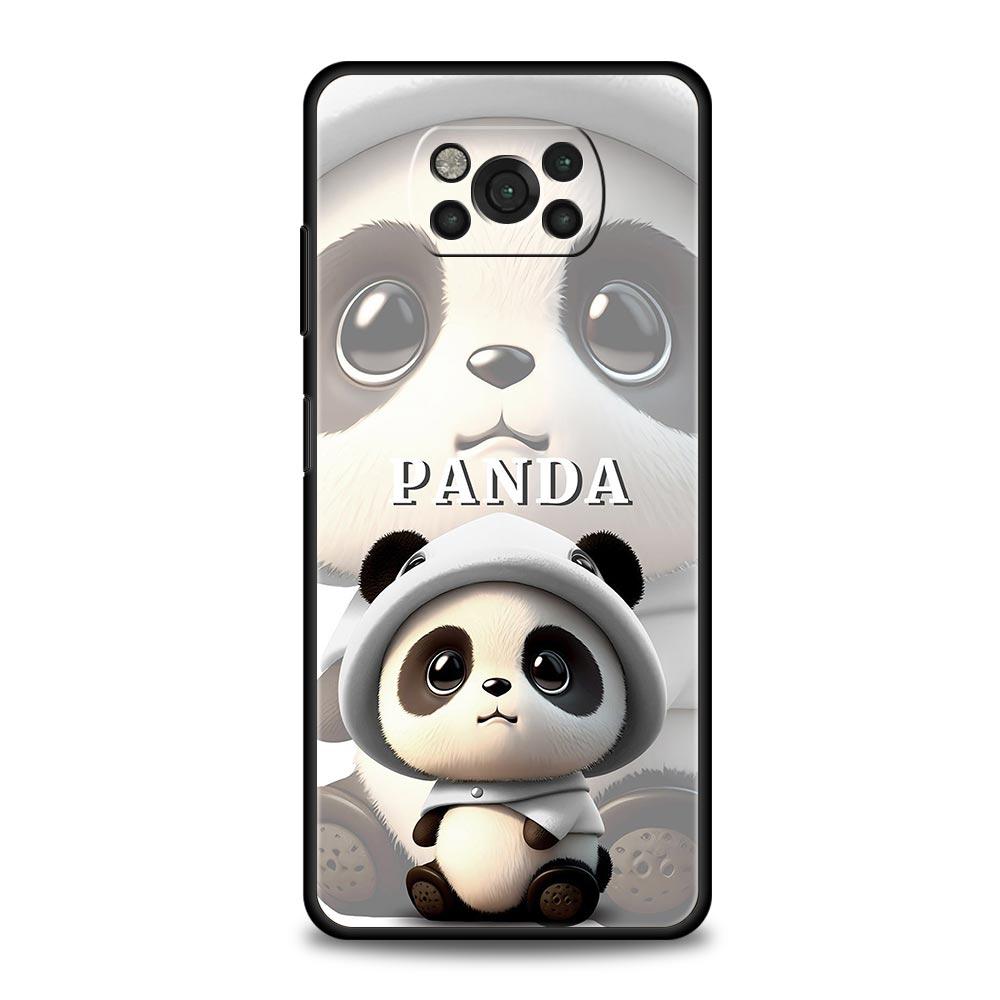Baby Panda Phone Case Cover for Xiaomi Poco F7 Ultra F6 F5 F4 F3 X6 X5 X4 X3 NFC C51 C55 M4 GT 5G Soft TPU Shell Fundas Capas