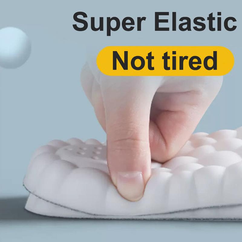 1 Pairs High Elasticity Latex Sport Insoles Soft Shoe Pads Arch Support Orthotic Insoles Breathable Deodorant Shock Absorption Cushion