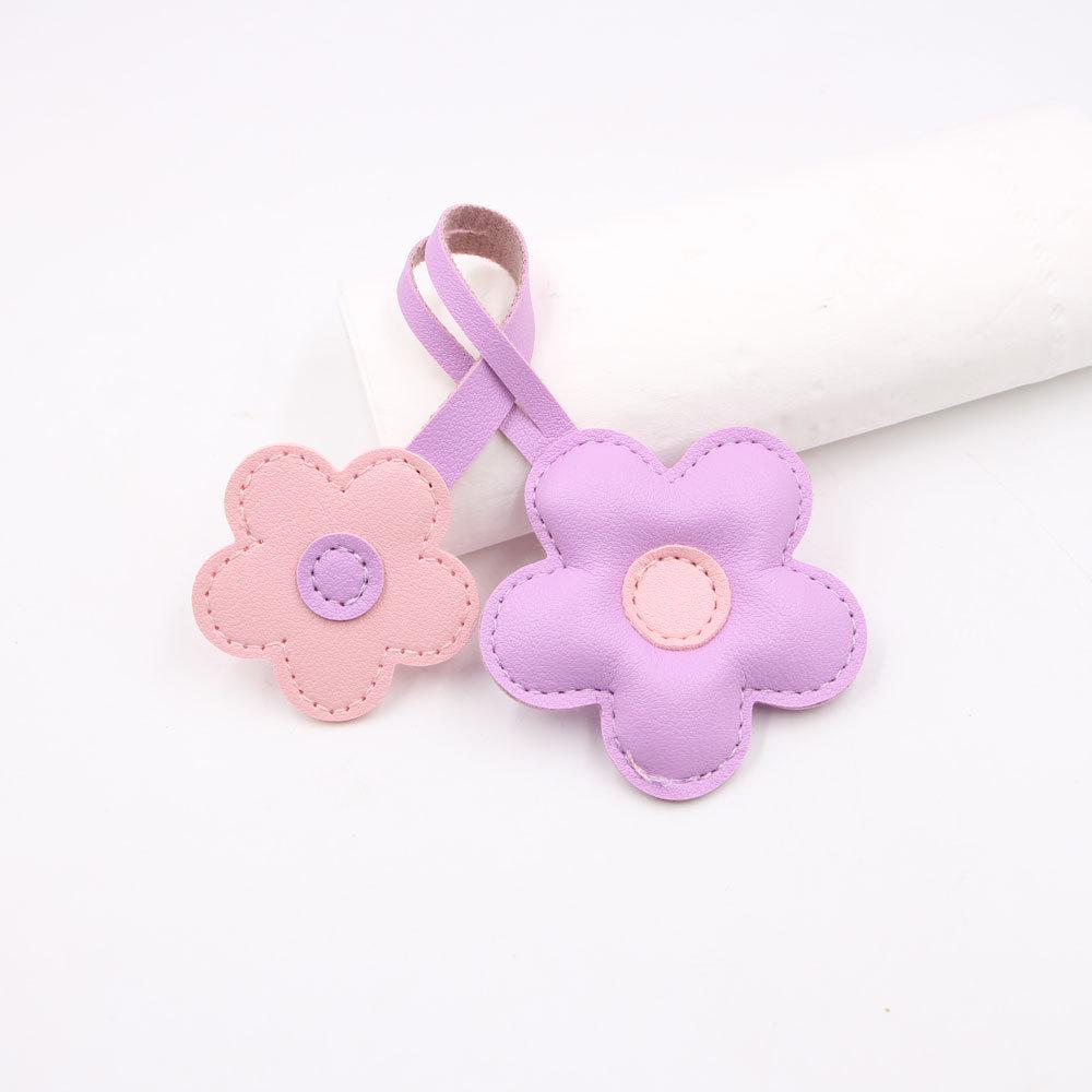 Fresh Cherry Blossom Leather Handbag and Mobile Phone Pendant Accessory