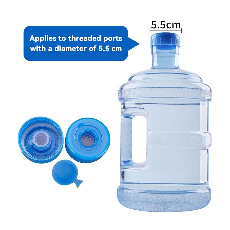 2026 Neue 55mm Ersatz-Kunststoff-Wasserflaschenverschlüsse Auslaufsicherer Wasserflaschen-Aufsteckverschluss Spritzschutz Abziehbare Deckel