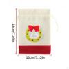 24 Pieces Drawstring Bags Decorative Christmas Calendar